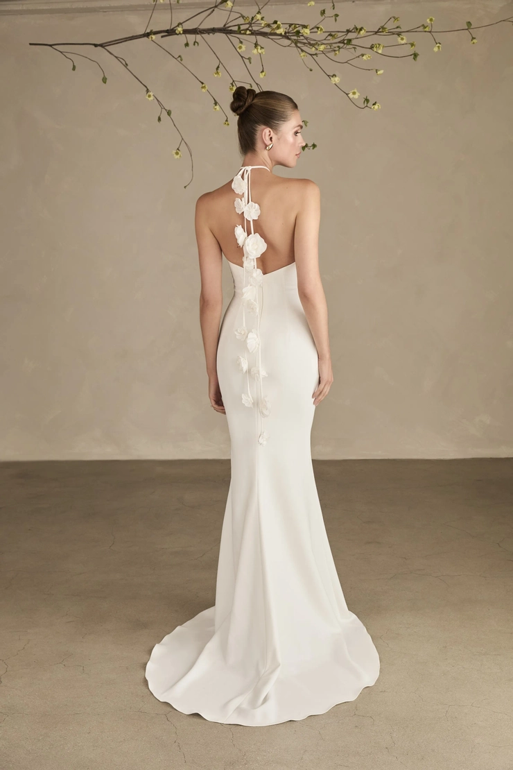 casablanca halter wedding dress Style 1862