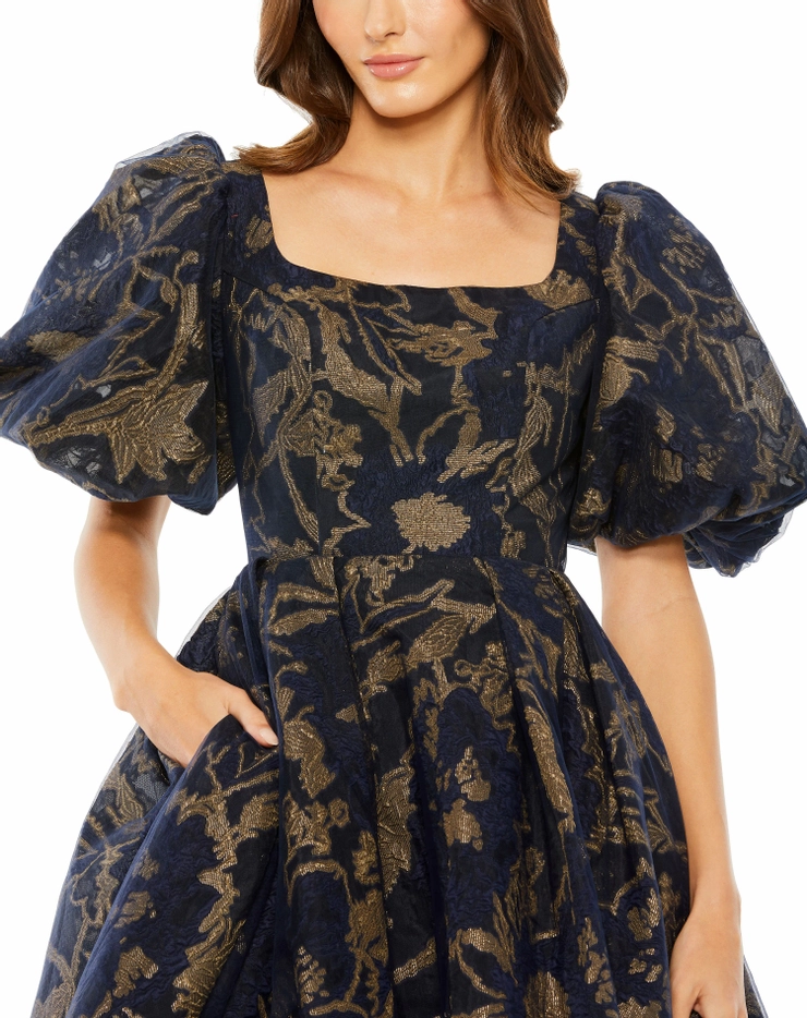 quiz black and rose gold sequin dress Dark Gold Ruffle Tiered Buckle Detail Dress main image 1