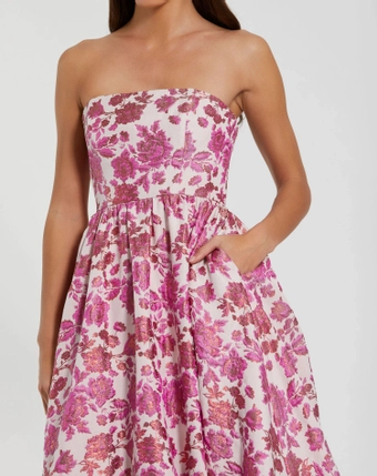 Mac Duggal Style 56092 #4 Pink Multi frontface vertical cropped thumbnail