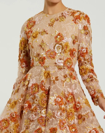 Mac Duggal #5 Nude Multi frontface vertical cropped thumbnail