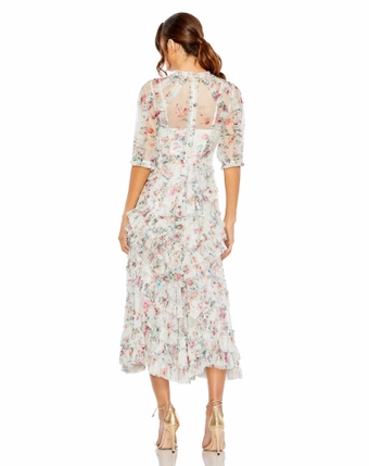 Mac Duggal Style #80111 #2 default Ecru Multi backface vertical thumbnail