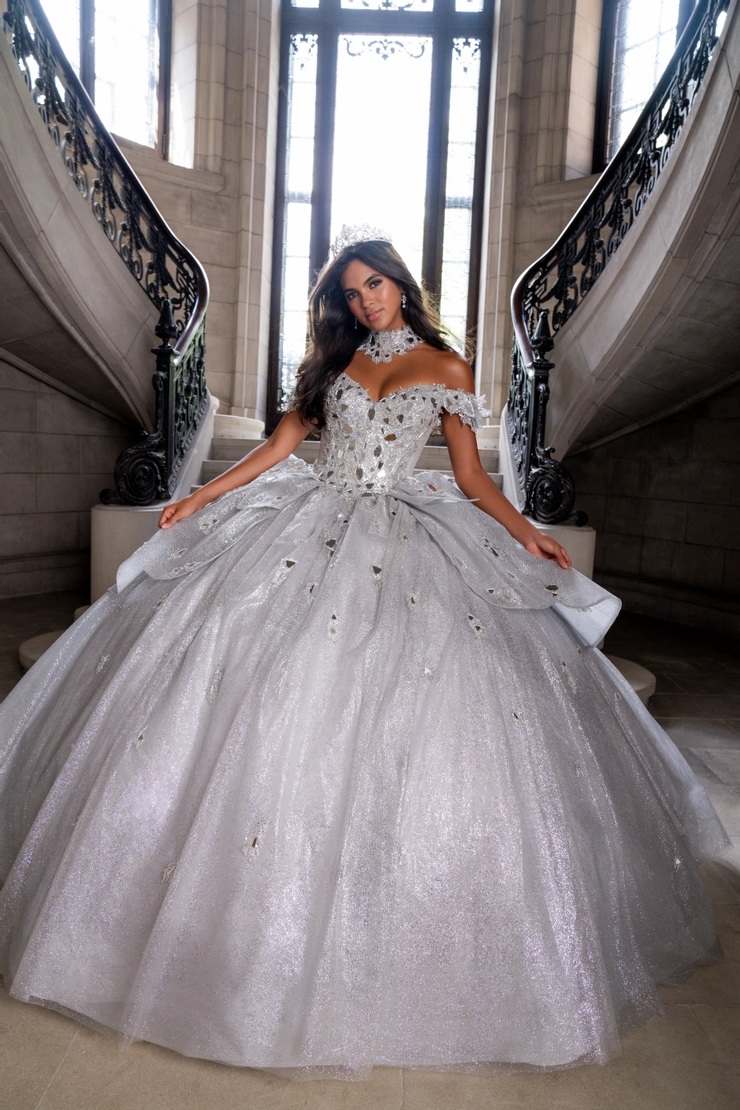AmaBella Quinceanera Style #Q1020 #0 default Silver frontface picture