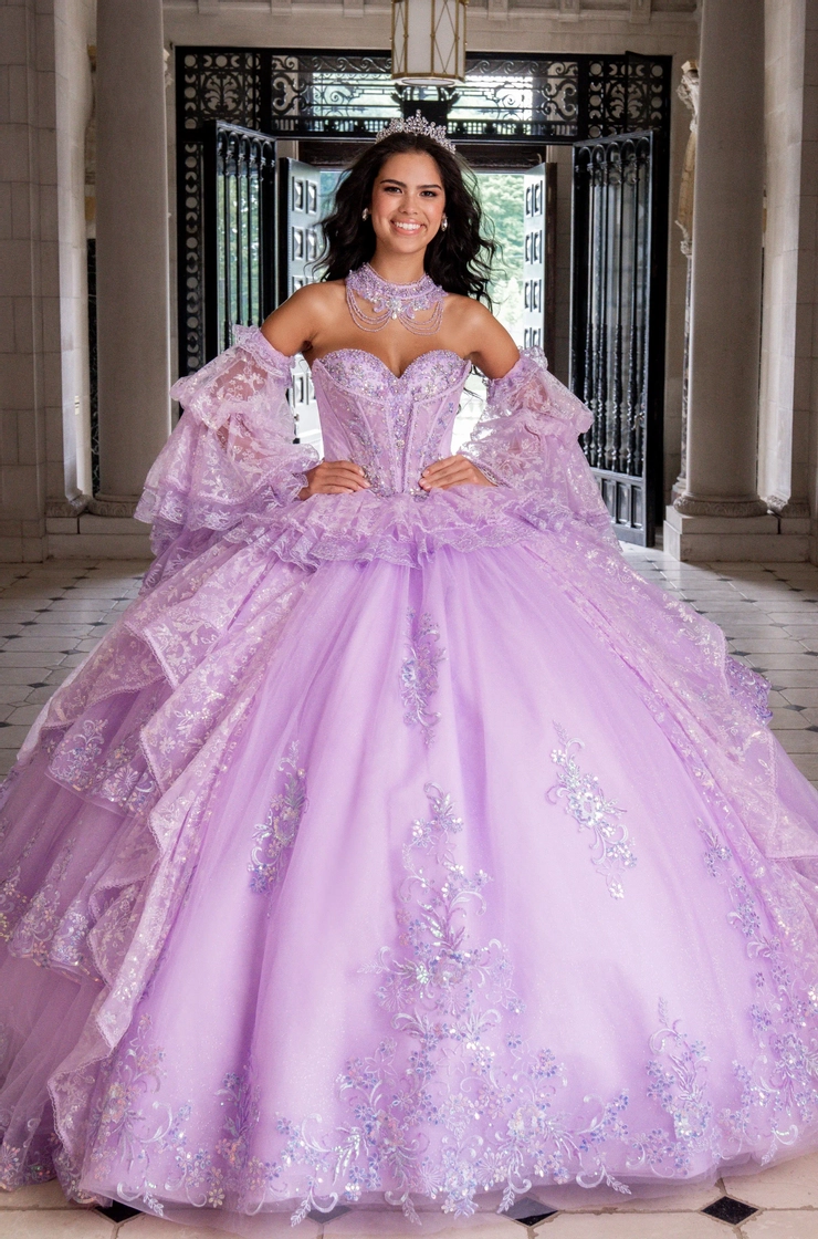 AmaBella Quinceanera Style #Q1022 #0 default Lilac frontface vertical picture