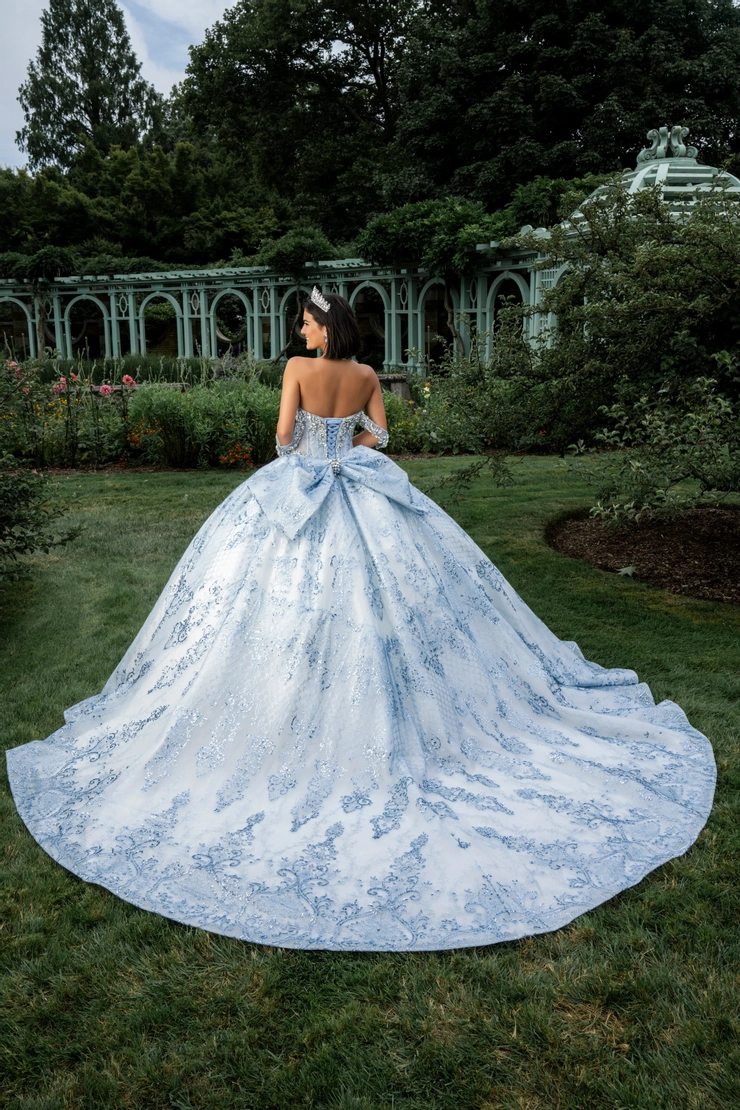 AmaBella Quinceanera Style #Q1030 #1 default Light Blue backface vertical picture