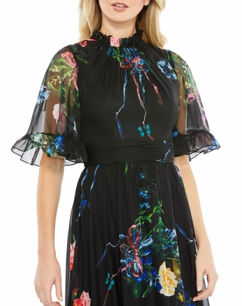 Mac Duggal 68230 #2 Black Multi frontface vertical cropped thumbnail