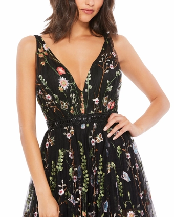 Mac Duggal 70132 #2 Black Multi frontface vertical cropped thumbnail
