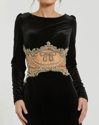 Mac Duggal 79445 #2 Black frontface vertical cropped thumbnail