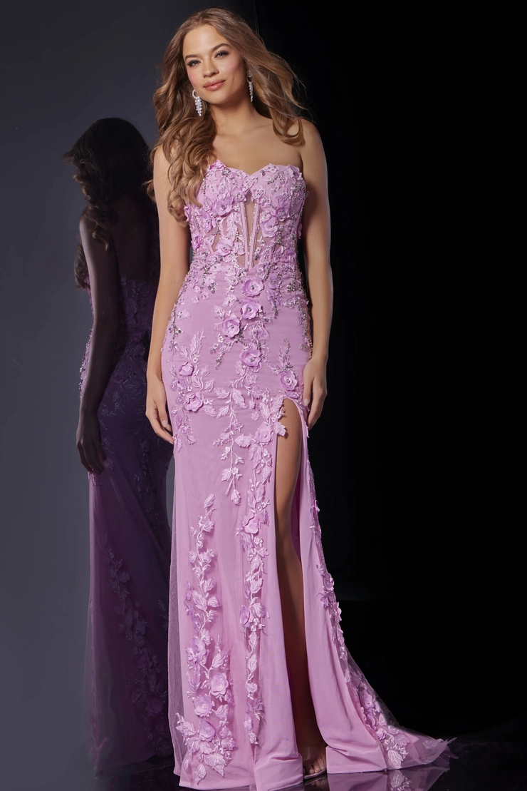 Jovani Style #D5107 #4 Lilac frontface vertical picture