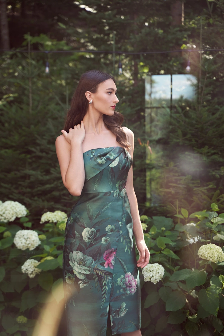 kay unger green dress Greta Midi Dress Kay Unger