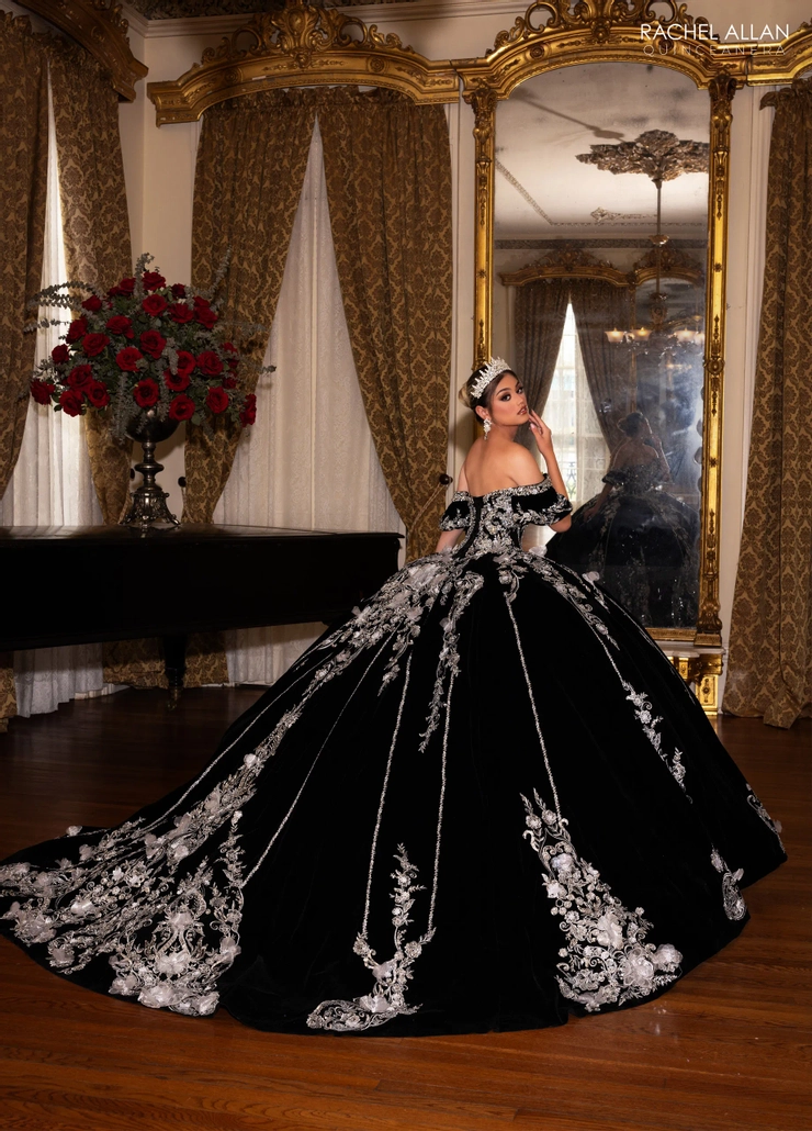 Charro by Rachel Allan Style #RQ5011 #7 Black/Silver backface vertical picture