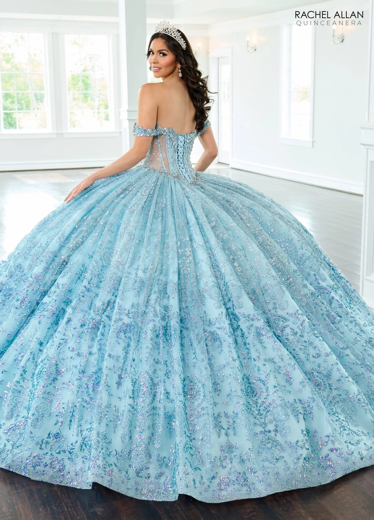 La Reina by Rachel Allan Style #RQ2212 #1 Light Blue/Ocean backface vertical picture