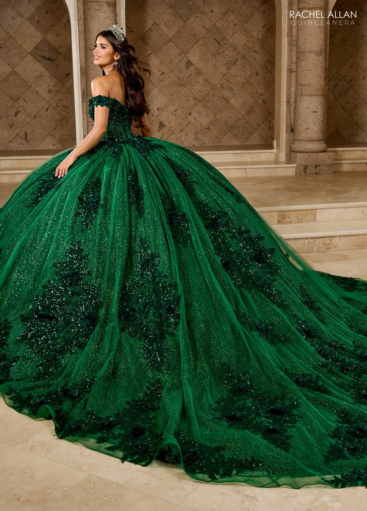 La Reina by Rachel Allan Style #RQ2215 #1 default Emerald backface vertical picture