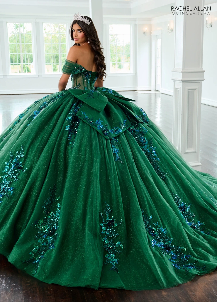 La Reina by Rachel Allan Style #RQ2224 #1 default Emerald backface vertical picture