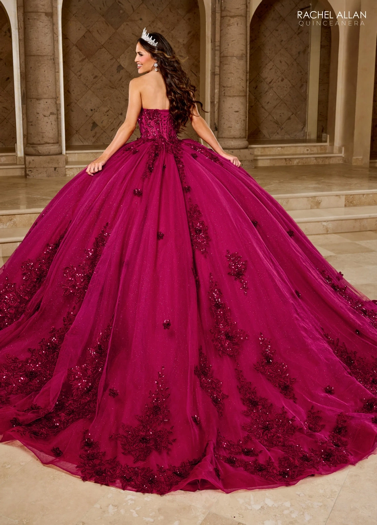 Carmina by Rachel Allan Style #RQ1163 #1 Burgundy backface vertical picture