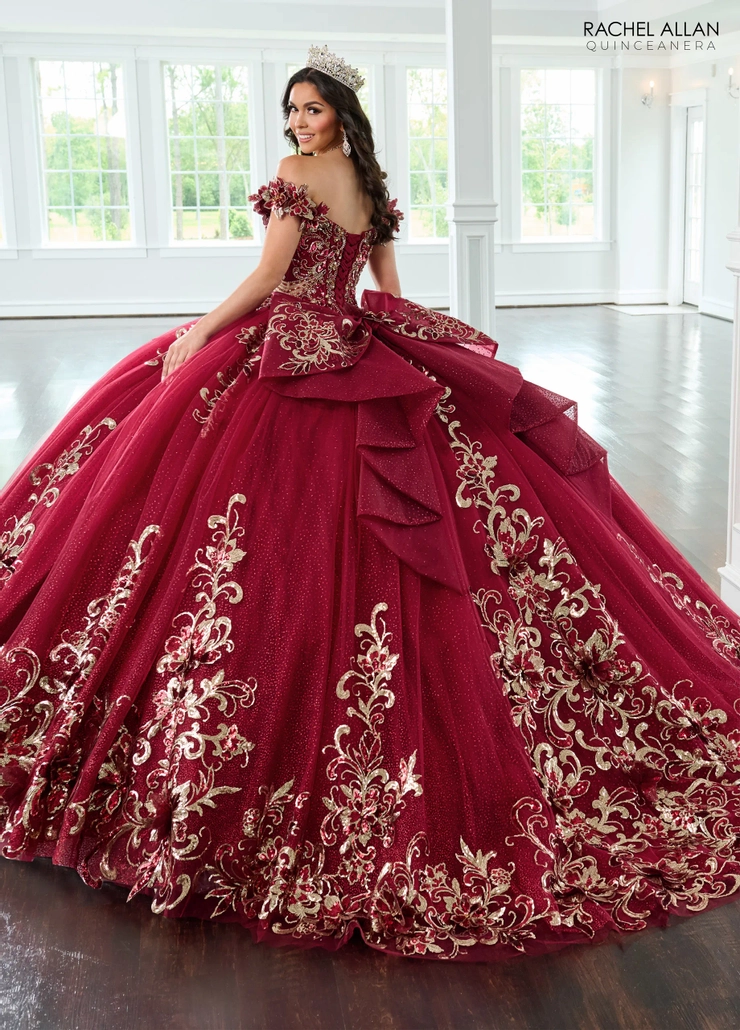 Alta Couture by Rachel Allan Style #RQ3145 #1 default Burgundy/Gold backface vertical picture