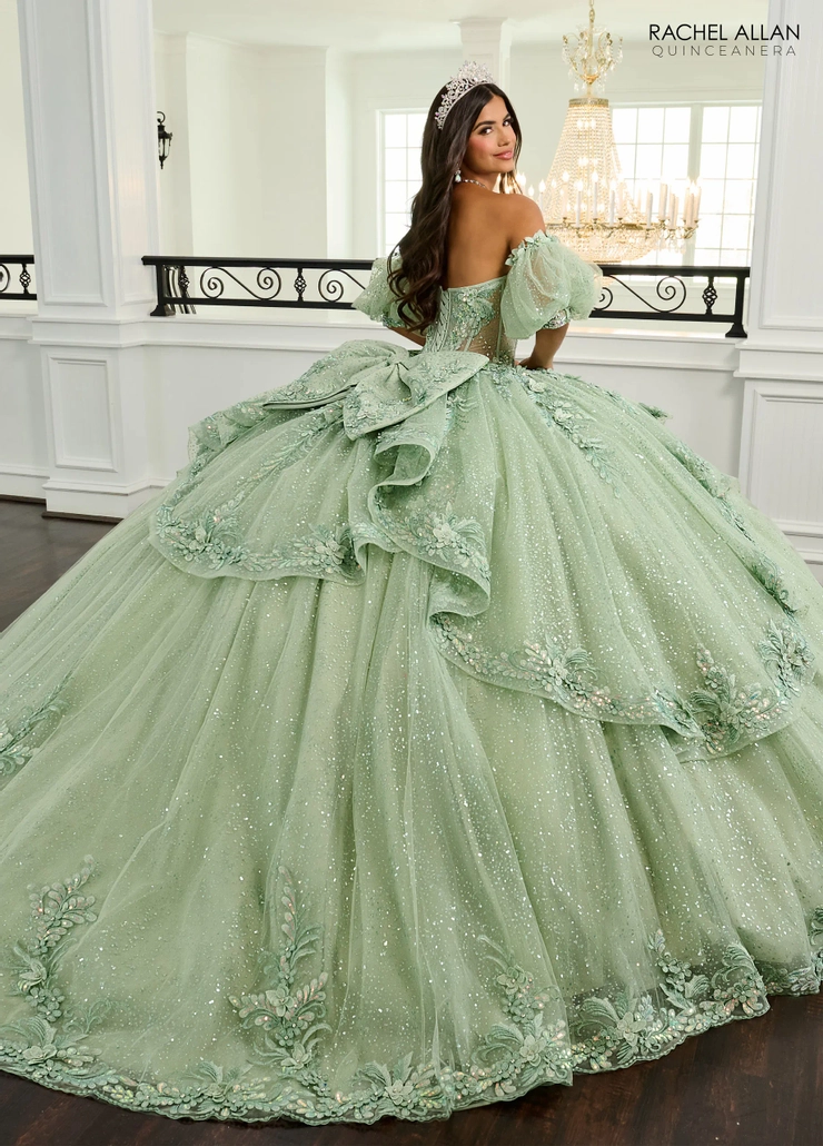 Alta Couture by Rachel Allan Style #RQ3153 #1 Sage backface vertical picture