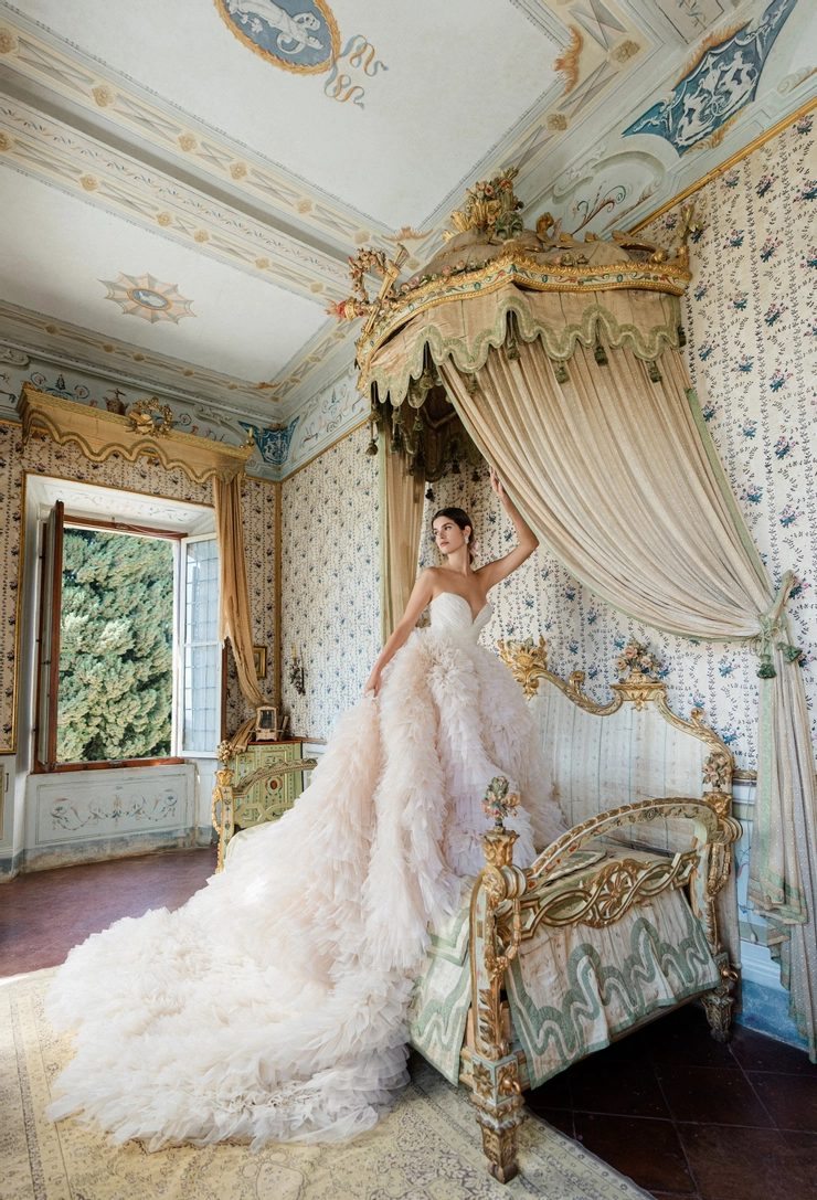 monique lhuillier gold wedding dress - Serafina Cocktail / Party