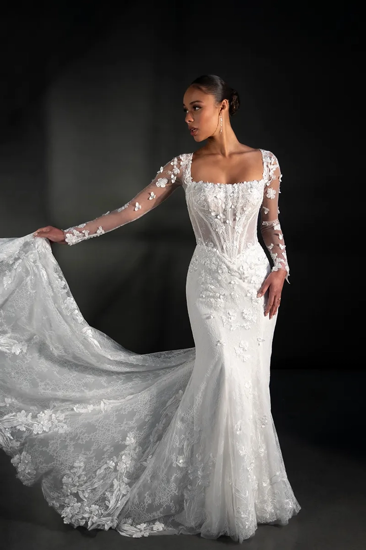 martina liana long sleeve lace dress 1419