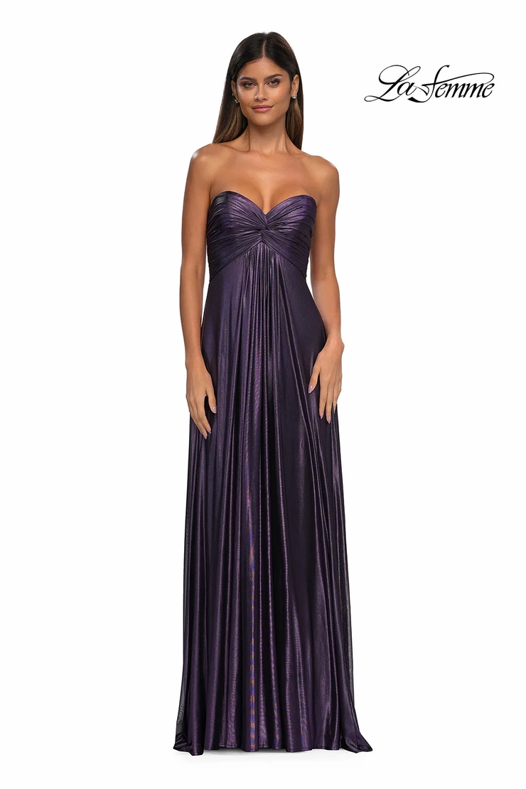 fitted lace wedding dress La Femme 33398 Long Prom Dress Royal Purple / 4 main image 1