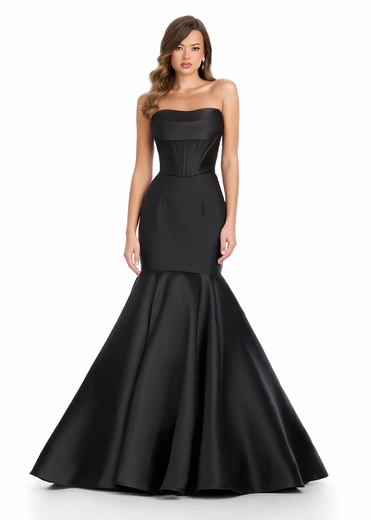Ashley Lauren Style #11908 Two-Piece Strapless Mikado Gown #1 frontface vertical picture
