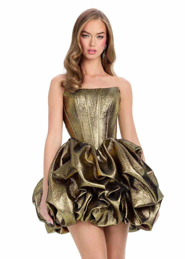 gold dress pick up BELLE OF THE BALL METALLIC MAXI DRESS – AKIRA main image 0