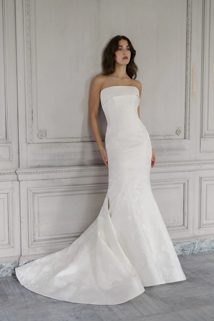 blue manolos with wedding dress Simple A Line Scoop Neck Blue Silk Satin Long Bridesmaid Dresses with Slit  ABBD061803 – Anniebride