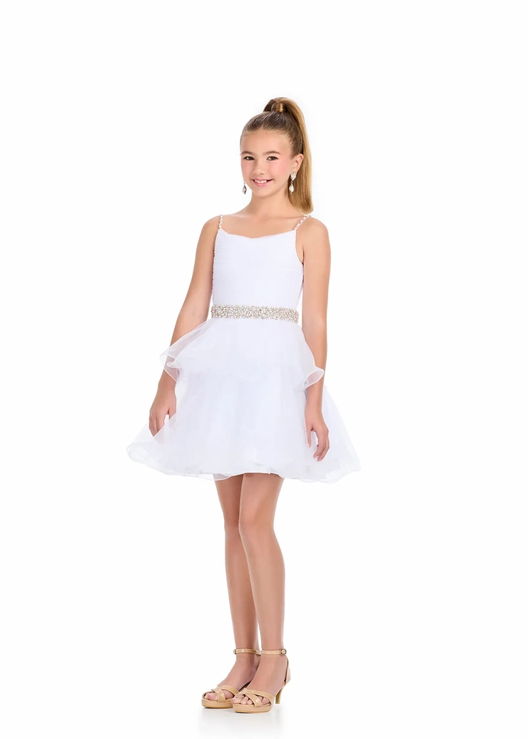 Ashley Lauren Style #8279 Kids Organza Cocktail Dress with Beaded Accents #1 frontface vertical picture