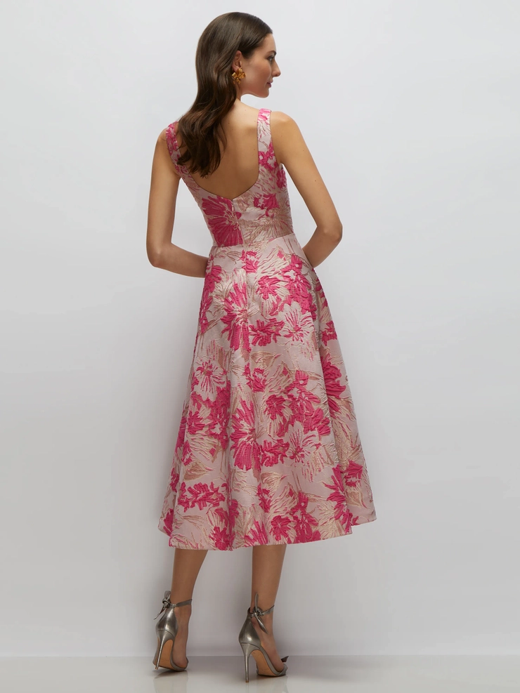 dessy pink floral dress Dessy Collection 3189OZJ