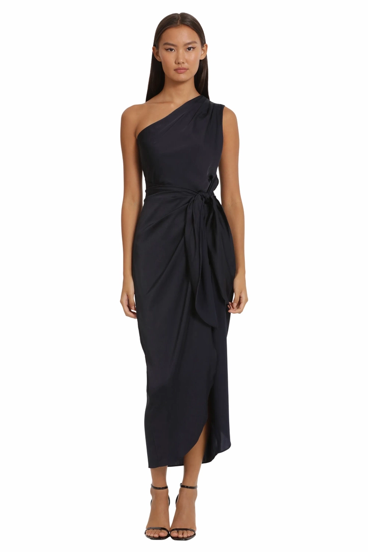 donna morgan formal dresses Donna Morgan D9147M - High Neck Long Sleeve Formal Dress 14 / Black Red main image 1