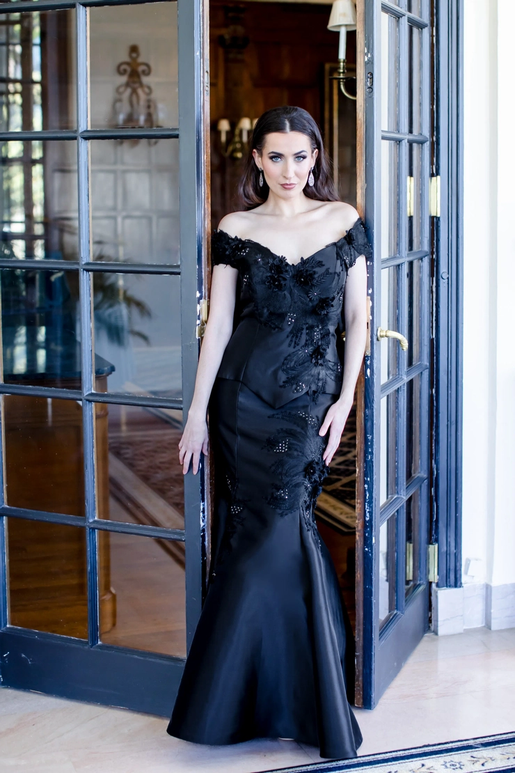 royal blue prom dress silk TINA Short Sleeve Dark Blue Denim Flowy Dress