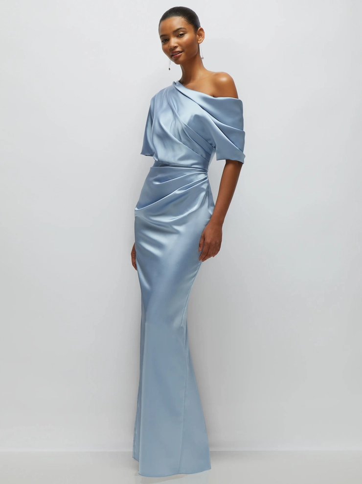 ballet length bridesmaid dresses 2026 Sage Silk Satin Plus Size A-Line V-Neck Short Sleeves Elegant Long Formal Evening Party Gowns with Pockets these dresses feature a Bottom Chief Michelle Ramlow, U.S. Sizes:Small (7/8)