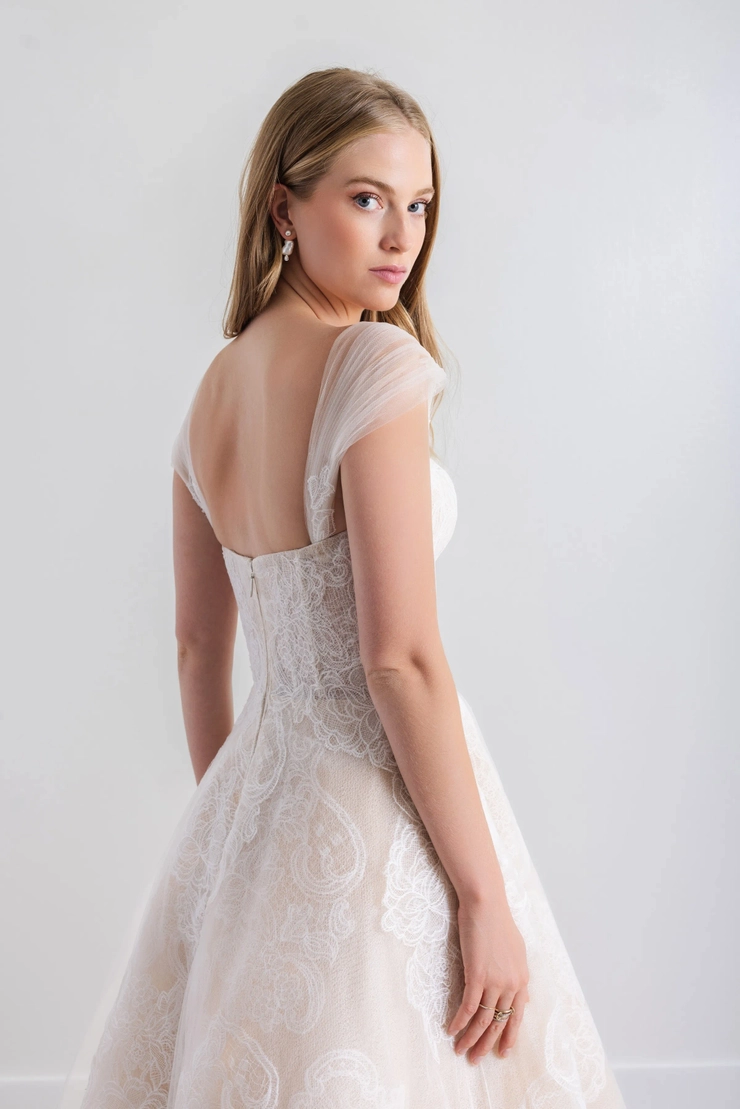 Watters Ilene Tea Length 69711B #3 backface vertical cropped picture