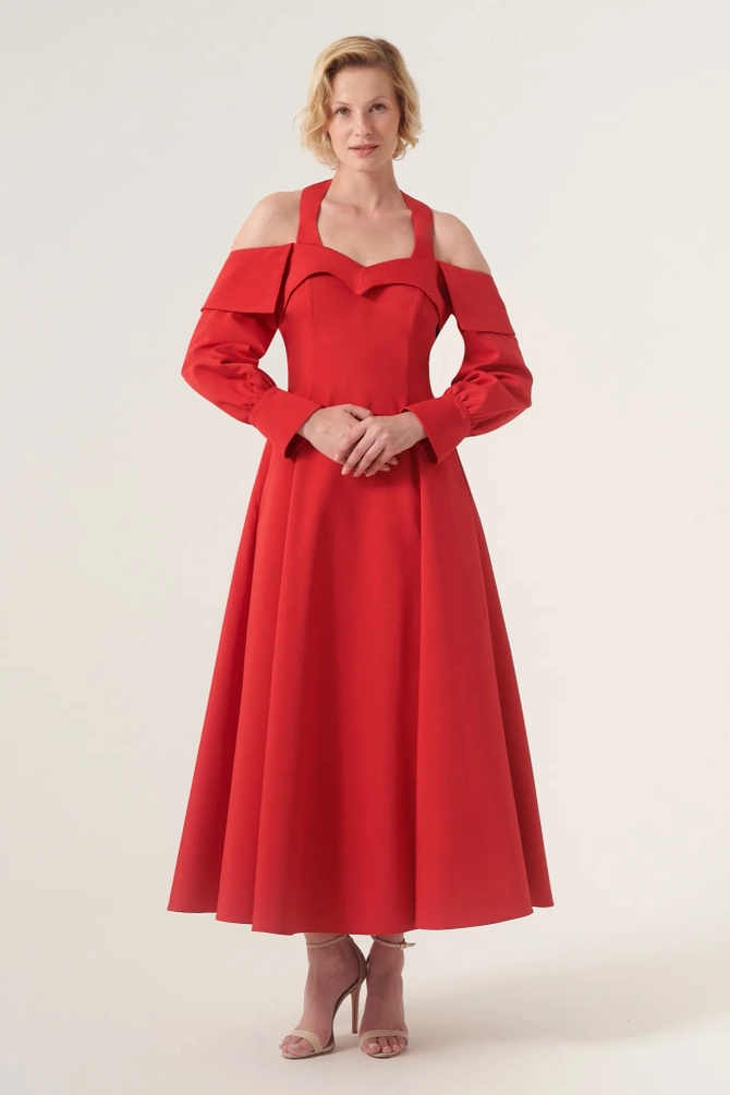 John Paul Ataker - JPA 3725 - Ruffled One-Shoulder Column Dress main image 1