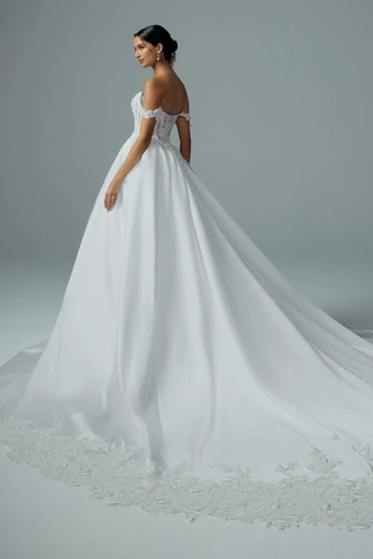 Romantic Fit and Flare Bridal Gown with Overskirt Serenity $2 default backface vertical thumbnail