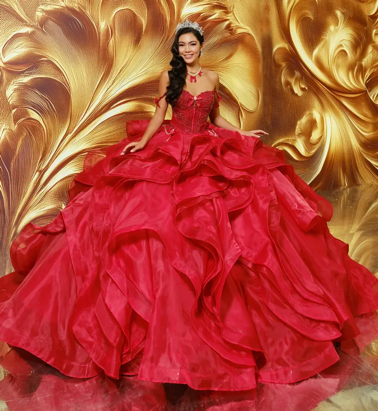 Princesa by Ariana Vara Style #PR30204 #1 Dark Red frontface vertical picture