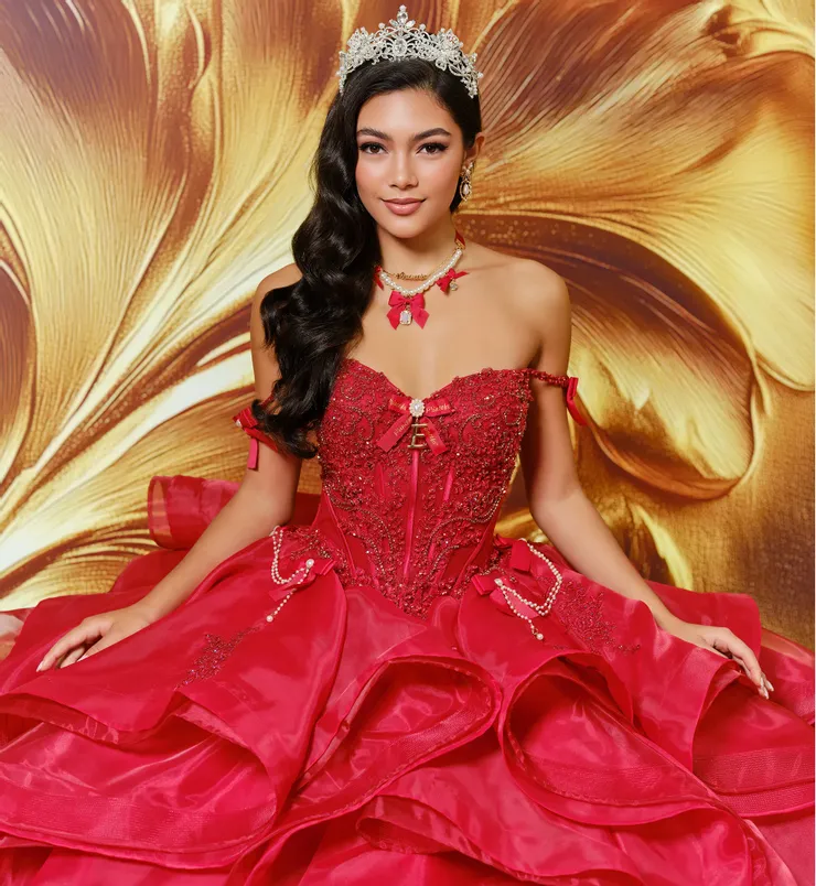 Princesa by Ariana Vara Style #PR30204 #6 Dark Red frontface vertical cropped picture