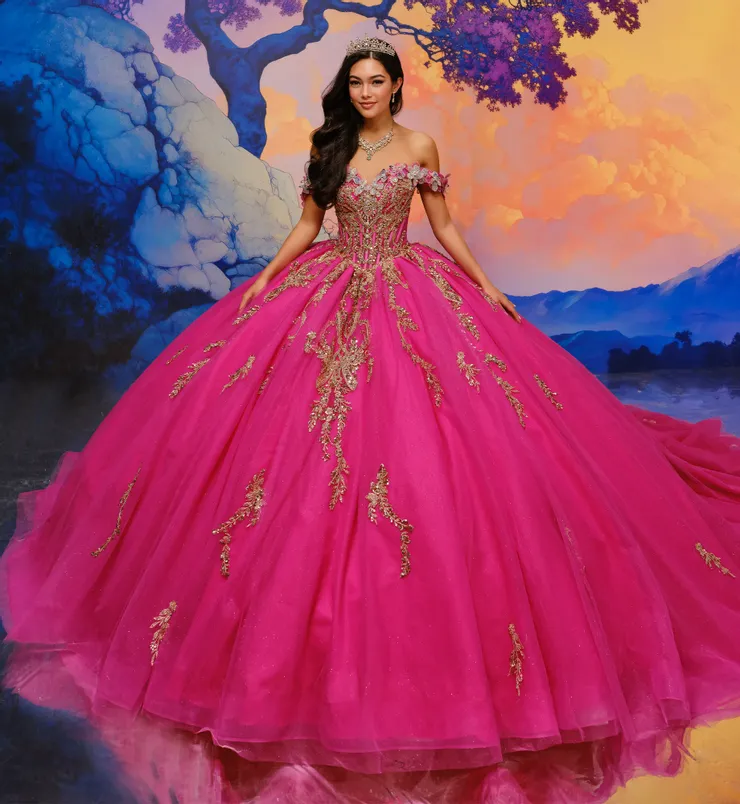 Fuchsia/Magenta Quinceaera Dresses | Esmeralda Quinceaeras