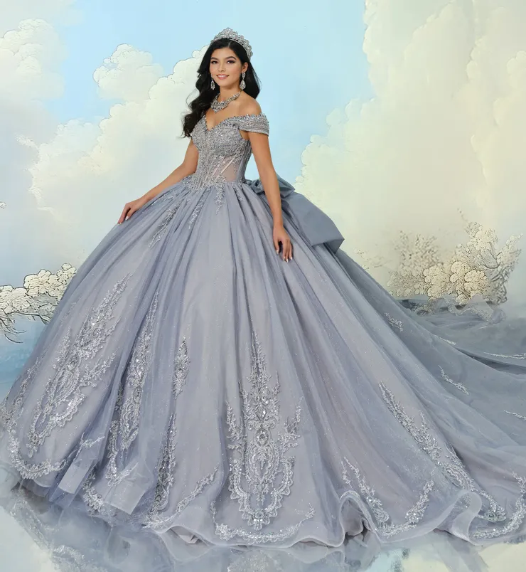 Princesa by Ariana Vara Style #PR30211 #1 Silver Mist frontface vertical picture