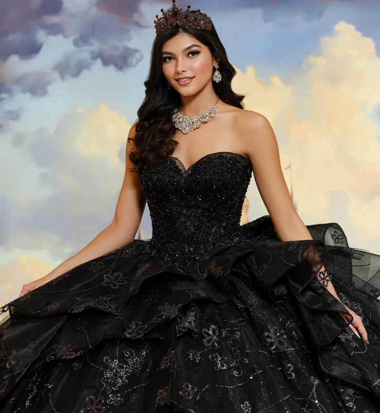Princesa by Ariana Vara Style #PR30212 #4 Black frontface vertical cropped picture