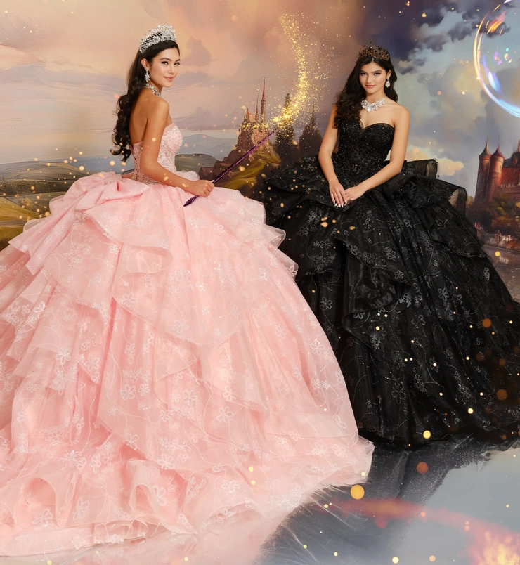 Strapless Sweetheart Ball Gown with Cracked Ice Glitter Tulle