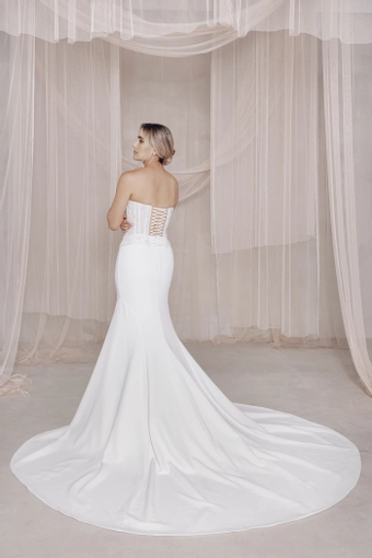 Vagabond Bridal Style #Kai Beaded Corset & Mia Crepe Skirt #2 default backface vertical thumbnail