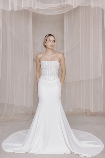 Vagabond Bridal Style #Kai Beaded Corset & Mia Crepe Skirt #0 default frontface vertical thumbnail