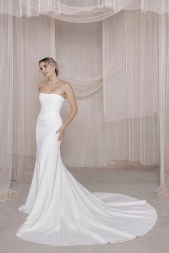 Vagabond Bridal Style #Mia Crepe Corset & Skirt #1 frontface vertical thumbnail