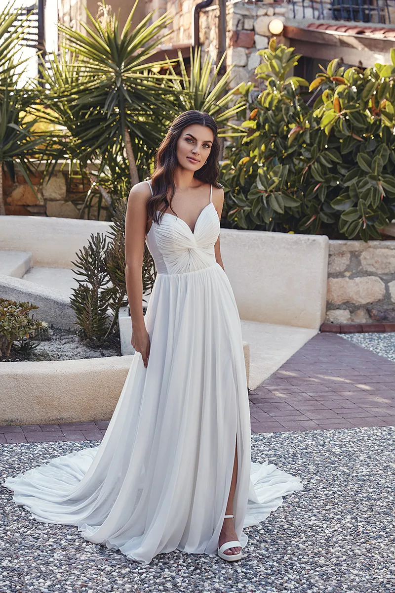 sachin and babi light blue dress Jessa: Long Sleeve Charmeuse Fit and Flare with Off-The-Shoulder Neckline