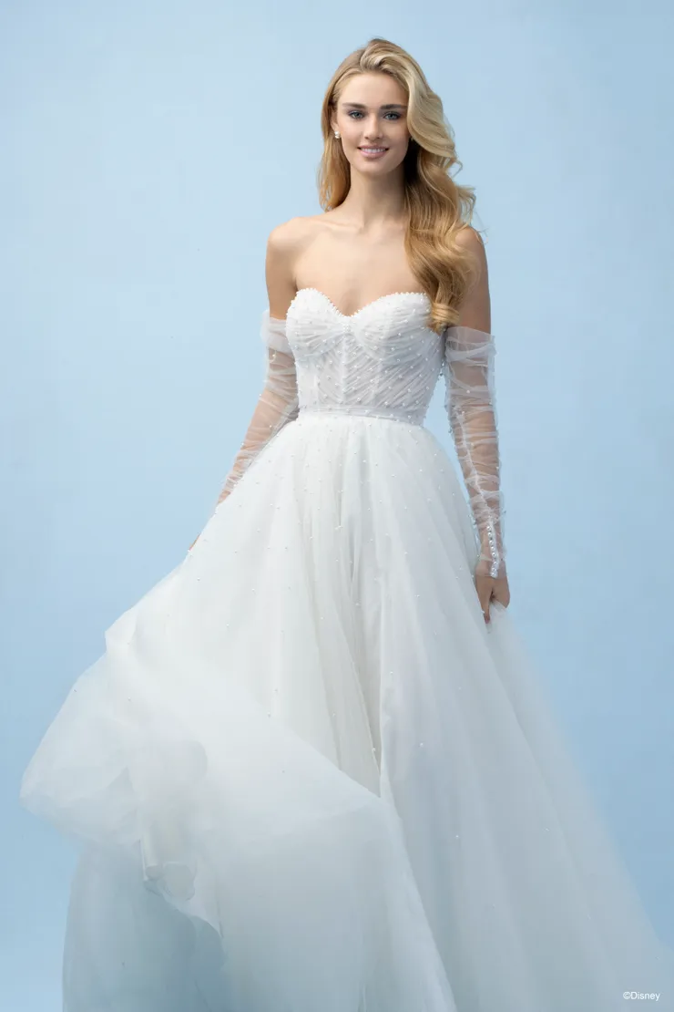 Disney Fairy Tale Weddings Style #D440SL Ariel #3 frontface vertical cropped picture