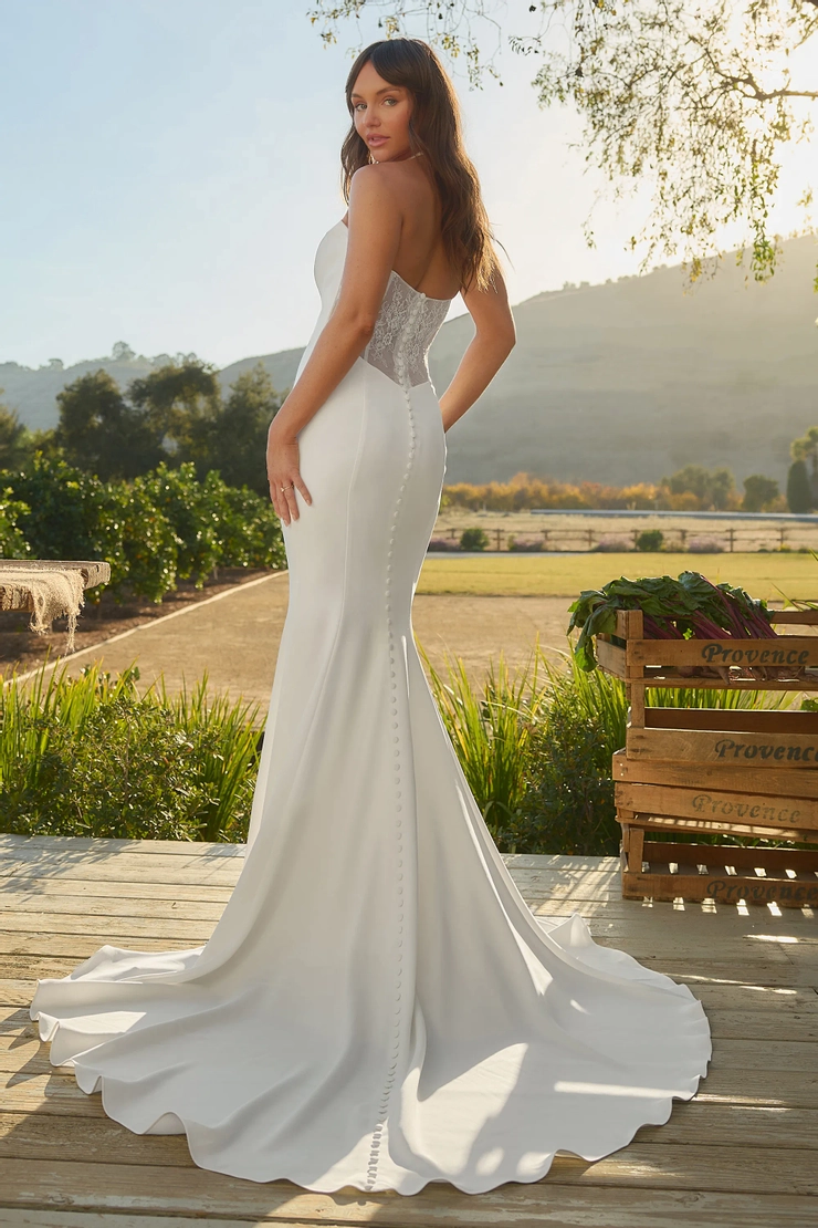 ★BAU by Bride And You★ SKYE Balloon sleeve seersucker flar Buru Sweetheart Neck 3/4 Balloon Sleeve Smocked Keyhole Back