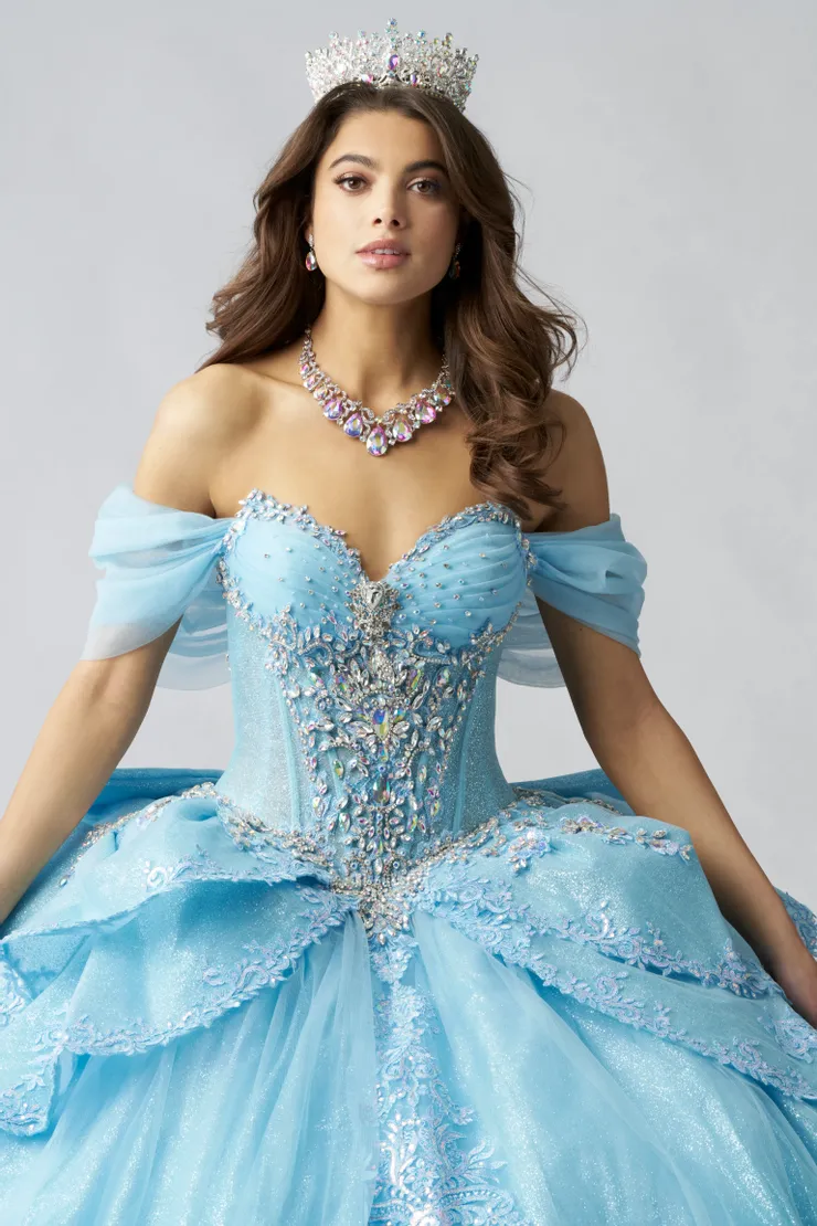 AmaBella Quinceanera Style #Q1054 #17 Dusty Rose frontface vertical cropped picture