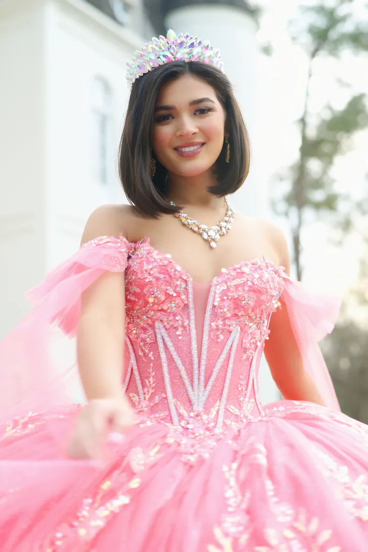 AmaBella Quinceanera Style #Q1057 #1 Sorbet frontface vertical cropped picture
