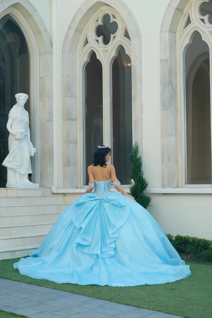 AmaBella Quinceanera Style #Q1062 #1 default Blue backface vertical picture