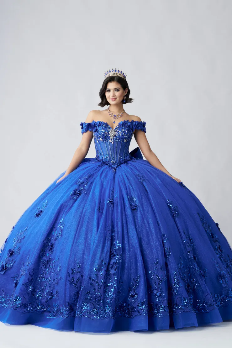 AmaBella Quinceanera Style #Q1063 #13 Royal frontface vertical picture